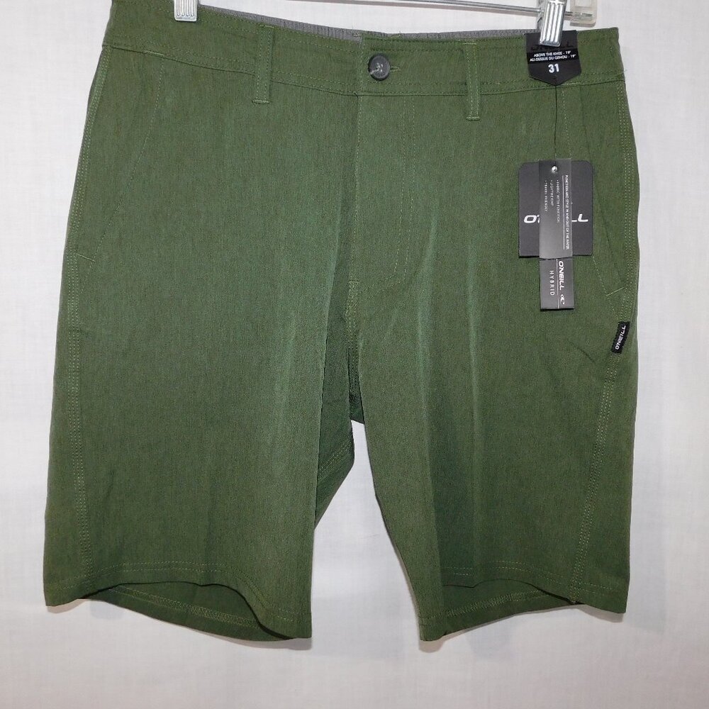 O'Neill  RESERVE HEATHER 19" HYBRID SHORTS New with Tag Olive Green Mens 31